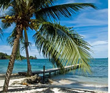 Beach on Carenero in Bocas del Toro, Panama